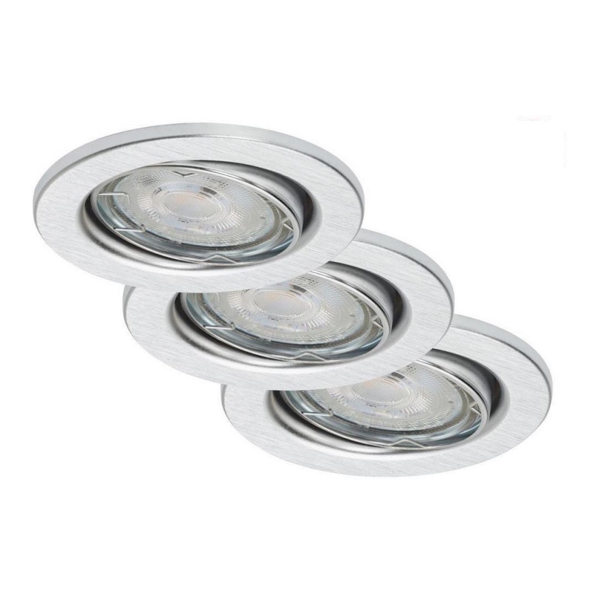 Briloner 7149-039 - НАБІР 3xLED Регульоване світло для ванної кімнати 1xGU10/5W/230V IP23