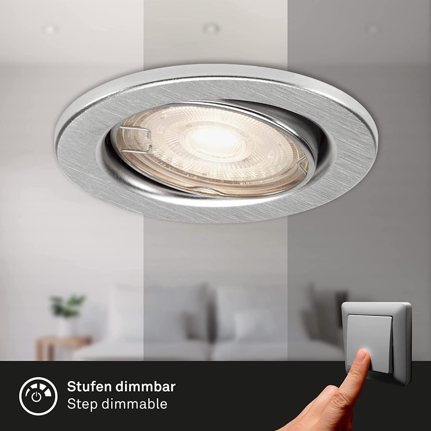 Briloner 7149-039-НАБІР 3xLED Світильник для ванної з регулюванням яскравості 1xGU10/5W/230V IP23