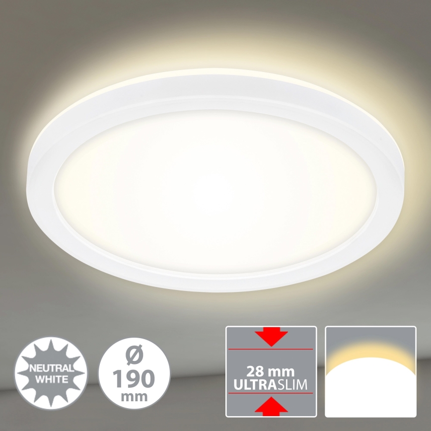 Briloner 7150-416 - Світлодіодний стельовий світильник SLIM LED/12W/230V діаметр 19 cm