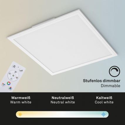 Briloner 7152-016 - LED RGB Пристельова панель з регулюванням яскравості COLOUR LED/24W/230V 3000-6500K + пульт дистанційного керування