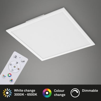 Briloner 7152-016 - Светодиодная припотолочная RGB-панель с регулированием яркости COLOUR LED/24W/230V 3000-6500K + дистанционное управление