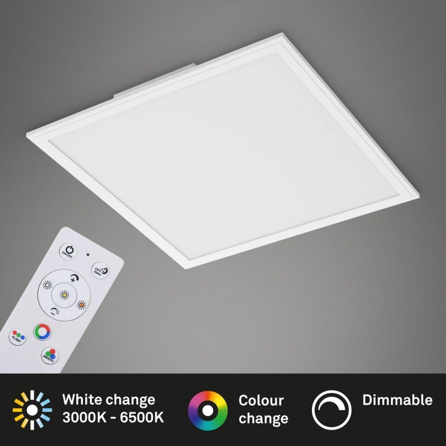 Briloner 7152-016 - Светодиодная припотолочная RGB-панель с регулированием яркости COLOUR LED/24W/230V 3000-6500K + дистанционное управление