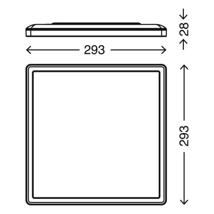 Briloner 7156-416 - Стельовий LED світильник SLIM LED/18W/230V