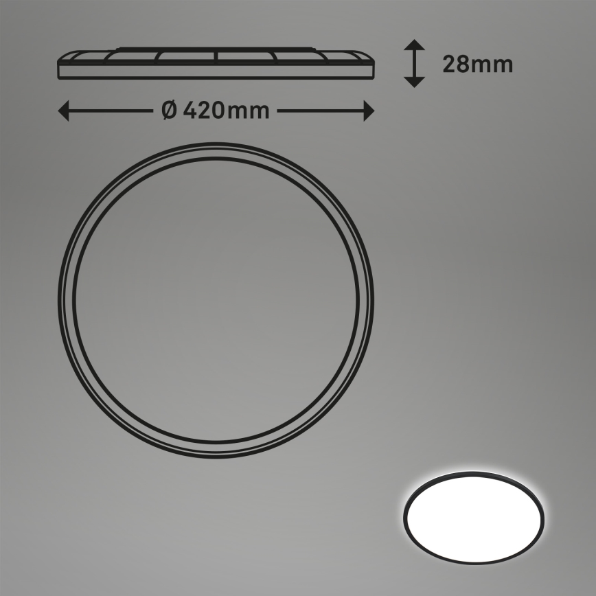 Briloner 7157-415 - Стельовий LED світильник SLIM LED/22W/230V діаметр 42 см