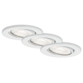 Briloner 7182-036 - Набор 3x светодиодных диммируемых светильника для ванной комнаты 1xGU10/5W/230V IP23