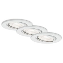 Briloner 7182-036 - Набор 3x светодиодных диммируемых светильника для ванной комнаты 1xGU10/5W/230V IP23