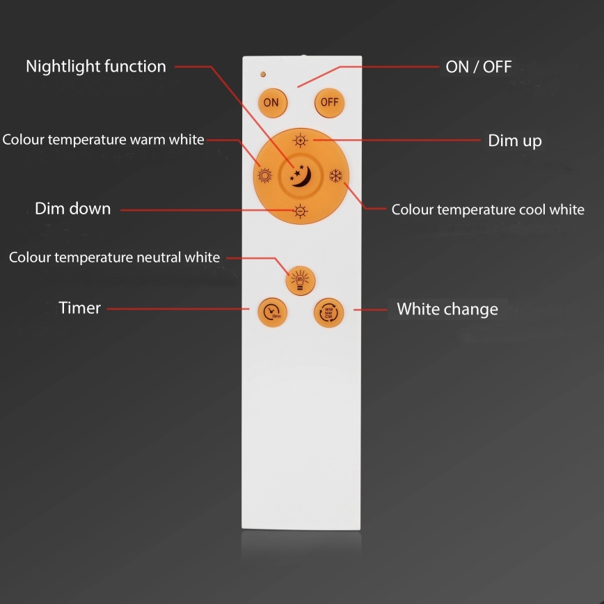 Briloner 7194-016 - Стельовий LED світильник з регулюванням яскравості SIMPLE LED/18W/230V + ДК