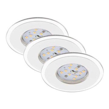 Briloner 7197-036-НАБІР 3x LED Вбудований стельовий світильник для ванної з регулюванням яскравості LED/4,5W/230V IP44