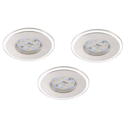 Briloner 7197-039 - НАБОР 3x Светодиодный встроенный светильник для ванной с регулированием яркости LED/4,5W/230V IP44