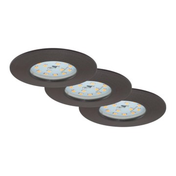 Briloner 7204-031 - НАБОР 3x Светодиодный встроенный светильник для ванной комнаты ATTACH LED/5W/230V IP44