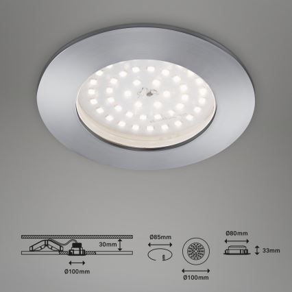 Briloner 7206-019 - Вбудований стельовий LED світильник для ванної ATTACH LED/10,5W/230V IP44