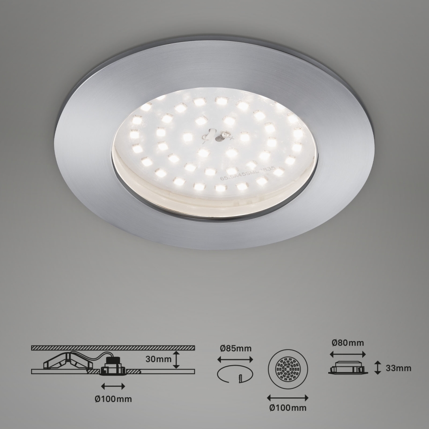 Briloner 7206-019 - Вбудований стельовий LED світильник для ванної ATTACH LED/10,5W/230V IP44