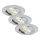 Briloner 7209-039 - НАБІР із 3 LED вбудованих стельових світильників для ванної кімнати ATTACH LED/5W/230V IP23, матовий хром