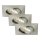 Briloner 7210-032 - НАБІР 3x Вбудований стельовий LED світильник для ванної ATTACH LED/5W/230V IP23 матовий хром