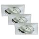 Briloner 7210-039 - НАБОР 3x Светодиодный встроенный светильник для ванной комнаты ATTACH 1xLED/5W/230V IP23
