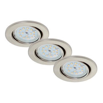 Briloner 7220-032- Комплект 3x LED Вбудований стельовий світильник для ванної FIT 1xGU10/5W/230V