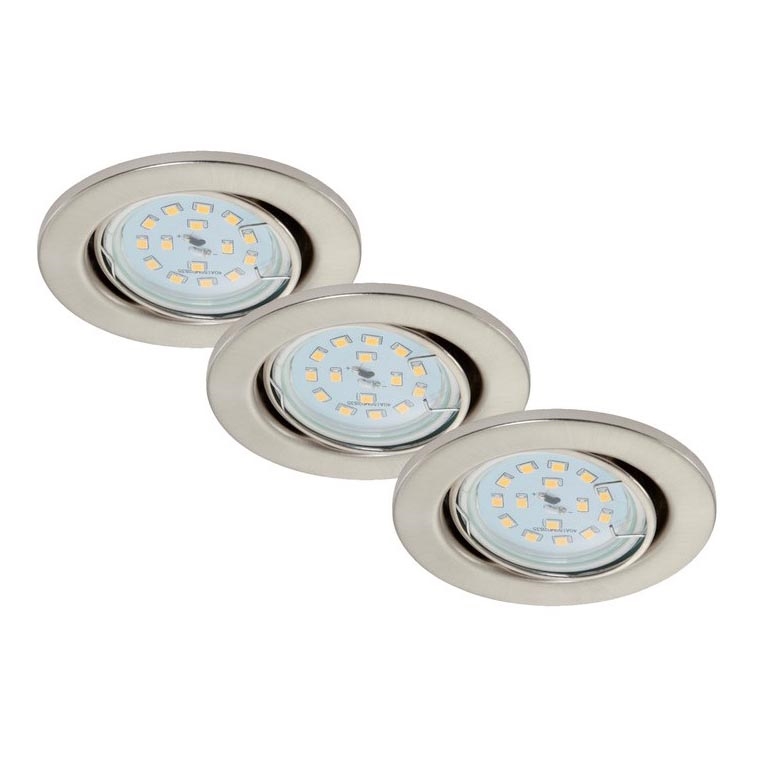 Briloner 7220-032- Комплект 3x LED Вбудований стельовий світильник для ванної FIT 1xGU10/5W/230V