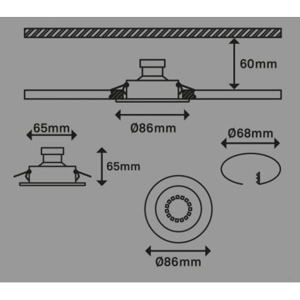 Briloner 7221-038 - НАБОР 3x Светодиодный подвесной светильник для ванной комнаты 1xGU10/3W/230V IP23 блестящий хром