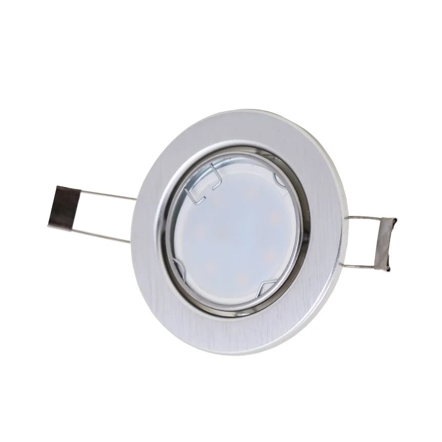Briloner 7221-039 - НАБІР 3x Вбудований стельовий LED світильник для ванної 1xGU10/3W/230V IP23 срібний