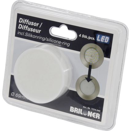 Briloner 7224-040 - НАБОР из 4 диффузоров для потолочных светильников, пр. 69 мм