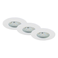 Briloner 7231-036 - НАБОР 3x Светодиодный встроенный светильник для ванной с регулированием яркости LED/5,5W/230V IP44