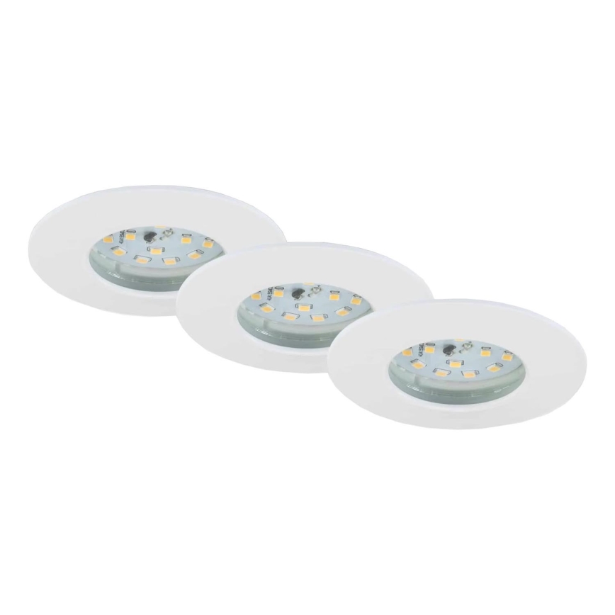 Briloner 7231-036 - НАБОР 3x Светодиодный встроенный светильник для ванной с регулированием яркости LED/5,5W/230V IP44