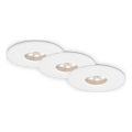 Briloner 7240-036 - НАБОР 3x Светодиодный встроенный светильник для ванной комнаты ATTACH LED/1,8W/230V IP44 белый