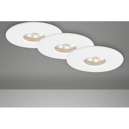Briloner 7240-036 - НАБОР 3x Светодиодный встроенный светильник для ванной комнаты ATTACH LED/1,8W/230V IP44 белый