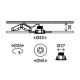 Briloner 7240-038 - НАБОР 3x Встроенный светодиодный светильник для ванной комнатыATTACH LED/1,8W/230V IP44