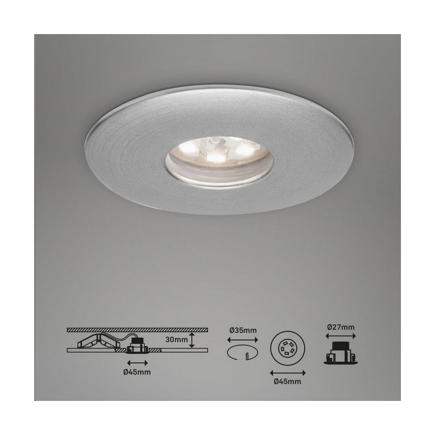 Briloner 7240-039 - НАБІР 3x Вбудований стельовий LED світильник для ванної LED/1,8W/230V IP44