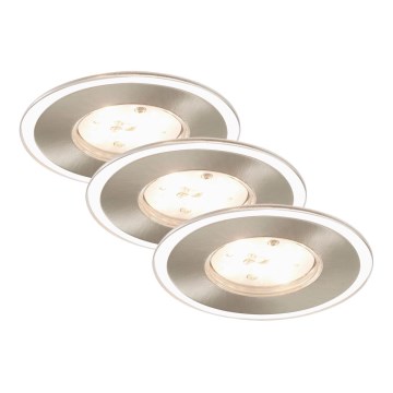 Briloner 7257-032 - НАБОР 3x Светодиодный встроенный светильник для ванной комнаты ATTACH LED/4,5W/230V IP44
