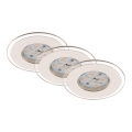 Briloner 7257-036 - НАБІР 3x Вбудований стельовий LED світильник для ванної ATTACH LED/4,5W/230V IP44