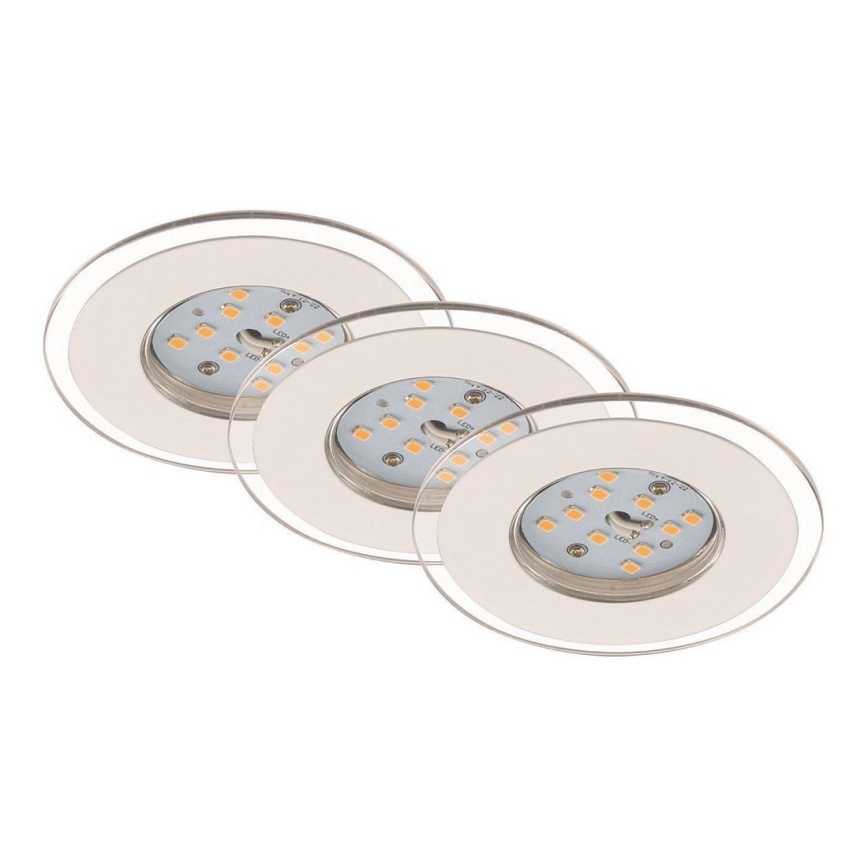 Briloner 7257-036 - НАБІР 3x Вбудований стельовий LED світильник для ванної ATTACH LED/4,5W/230V IP44