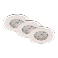 Briloner 7257-036 - НАБОР 3x Светодиодный встроенный светильник для ванной комнаты ATTACH LED/4,5W/230V IP44