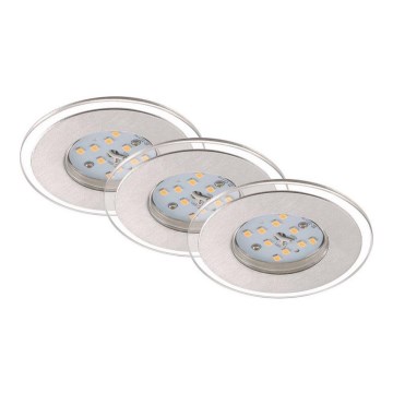 Briloner 7257-039 - НАБІР 3x Вбудований стельовий LED світильник для ванної ATTACH LED/4,5W/230V IP44