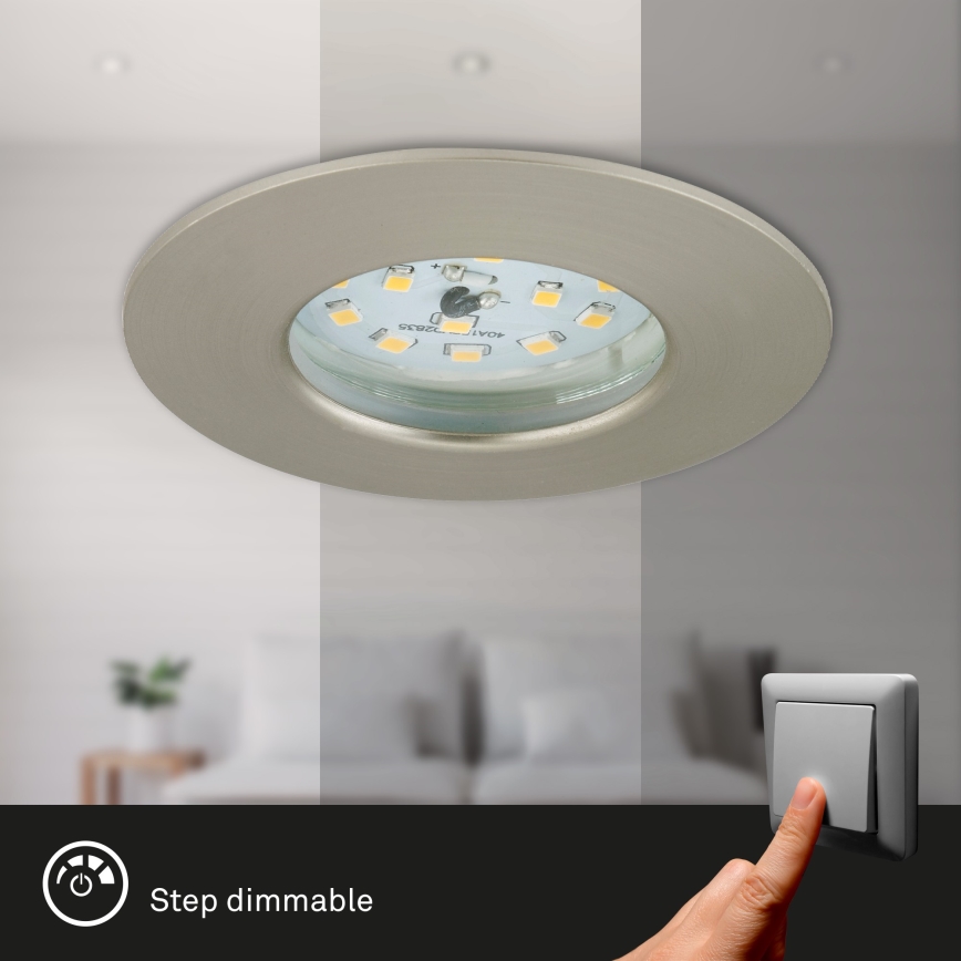 Briloner 7295-012 - LED Вбудований стельовий світильник для ванної з регулюванням яскравості ATTACH LED/6,5W/230V IP44