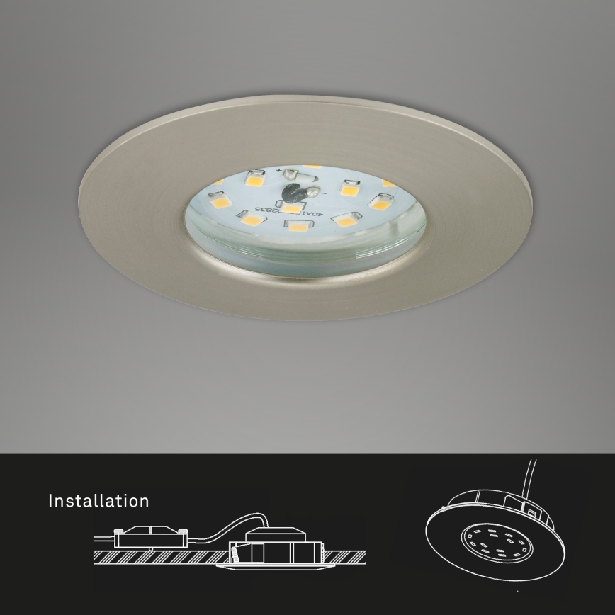 Briloner 7295-012 - LED Вбудований стельовий світильник для ванної з регулюванням яскравості ATTACH LED/6,5W/230V IP44