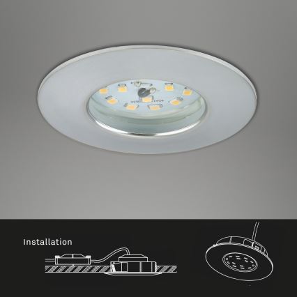 Briloner 7295-019 - LED Вбудований стельовий світильник для ванної з регулюванням яскравості ATTACH LED/6,5W/230V IP44