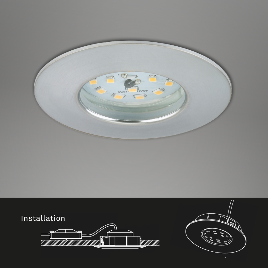 Briloner 7295-019 - LED Вбудований стельовий світильник для ванної з регулюванням яскравості ATTACH LED/6,5W/230V IP44