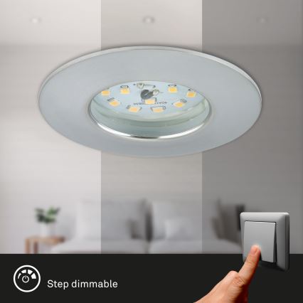 Briloner 7295-019 - Встроенный светодиодный потолочный светильник для ванной комнаты с регулированием яркости ATTACH LED/6,5W/230V IP44