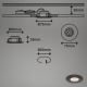 Briloner 7295-031 - НАБОР 3x Светодиодный встроенный светильник для ванной с регулированием яркости ATTACH LED/6,5W/230V IP44
