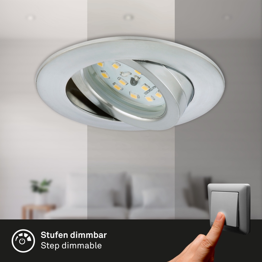 Briloner 7296-019 - Светодиодный встроенный светильник для ванной с регулированием яркости LED/6,5W/230V IP23