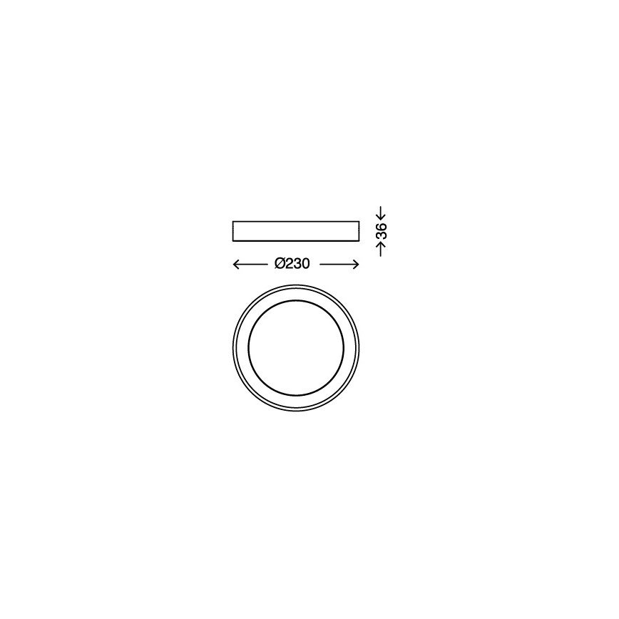 Briloner 7300-016 - Светодиодный потолочный светильник LED/18W/230V