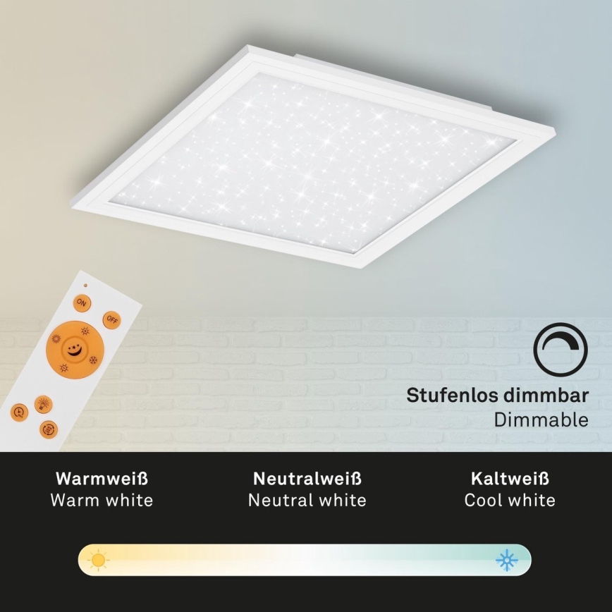 Briloner 7301-016 - Светодиодный потолочный светильник с регулированием яркости STARRY SKY LED/18W/230V 3000-6000K + дистанционное управление