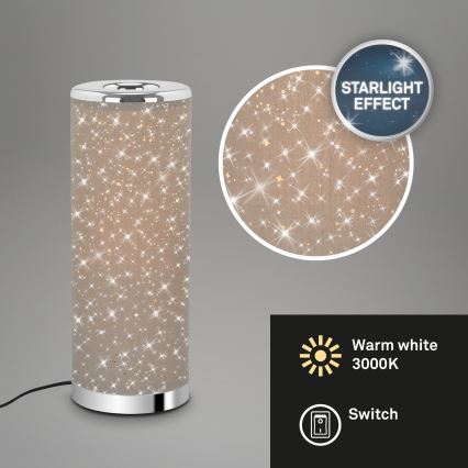 Briloner 7334-011 - Світлодіодна настільна лампа STARRY SKY 1xGU10/5W/230V коричневий