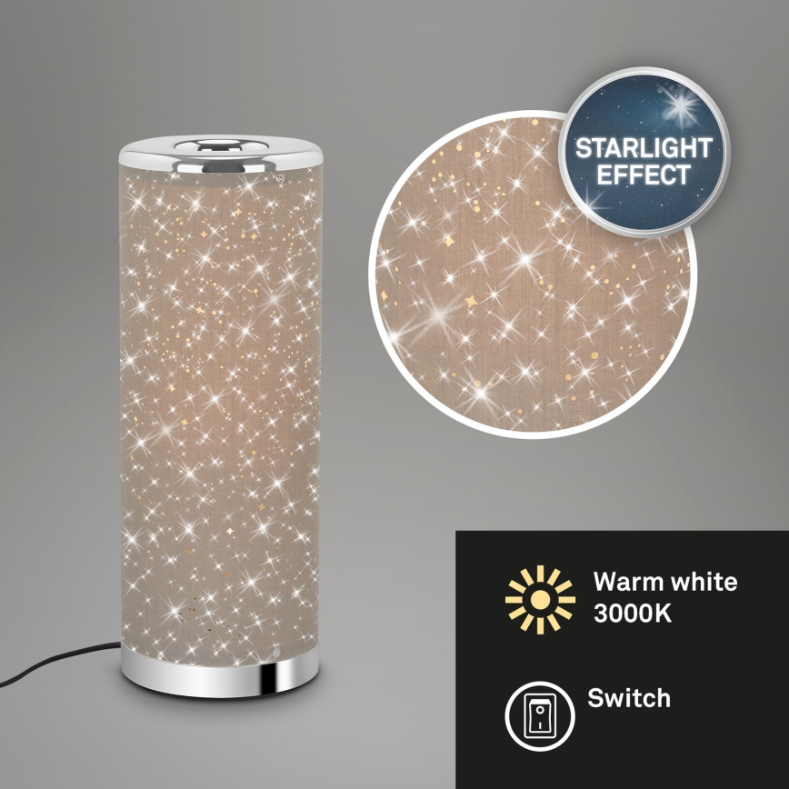 Briloner 7334-011 - Світлодіодна настільна лампа STARRY SKY 1xGU10/5W/230V коричневий