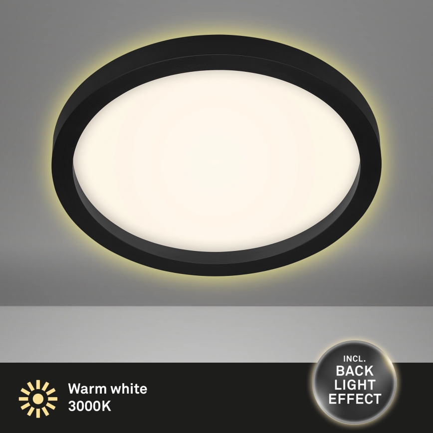 Briloner 7361-015 - Светодиодный потолочный светильник CADRE LED/18W/230V ⌀ 29,7 см черный