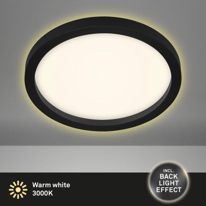 Briloner 7361-015 - Світлодіодний стельовий світильник CADRE LED/18W/230V діаметр 29,7 cm чорний