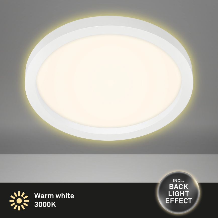 Briloner 7361-016 - Светодиодный потолочный светильник CADRE LED/18W/230V ⌀ 29,7 см белый