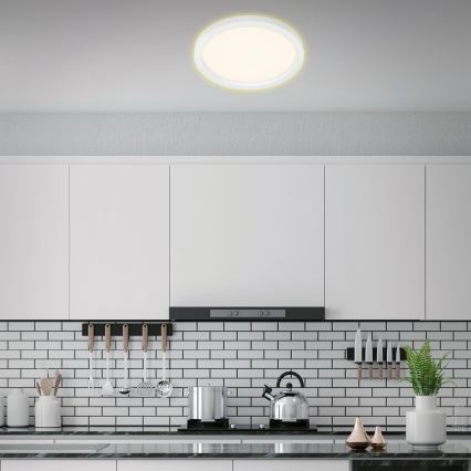 Briloner 7361-016 - Світлодіодний стельовий світильник CADRE LED/18W/230V діаметр 29,7 cm білий